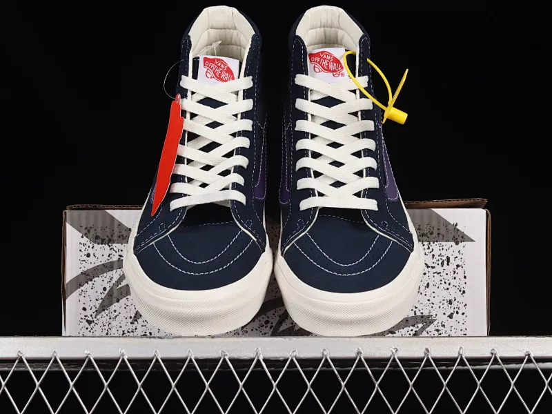 All categories Vans Vans series Vans Hi Vans high-top Vans SK8-Hi Lx Vans official navy blue high-top casual sneakers VN0A4BVB20T